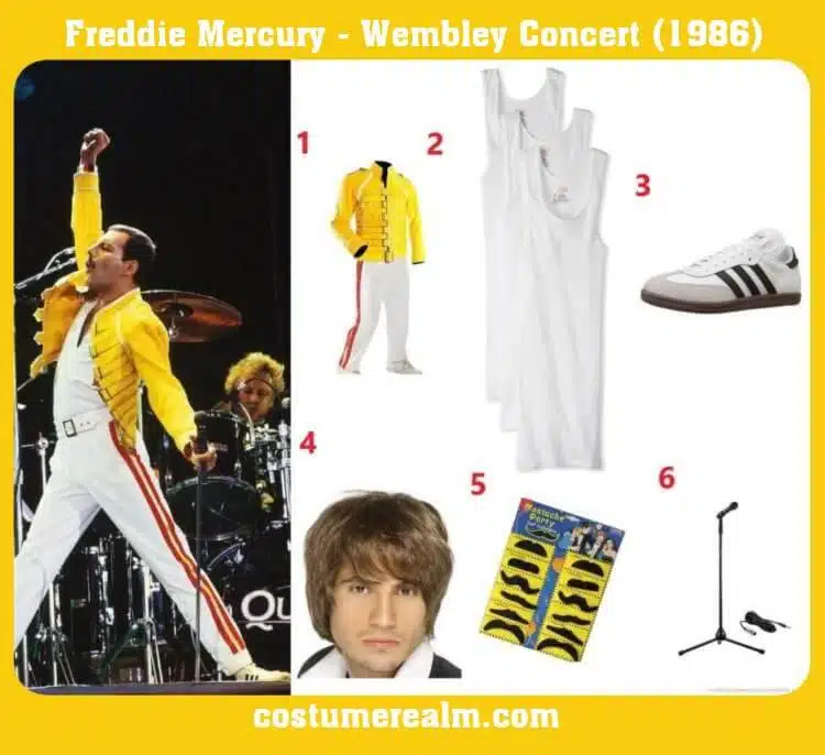 Freddie Mercury Yellow Jacket Costume