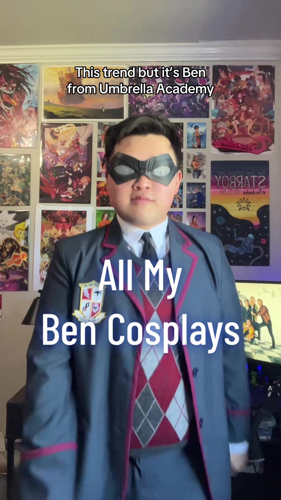 TikTok video of the Ben Hargreeves From The Umbrella Academy Halloween Costume by CouldBeCaden