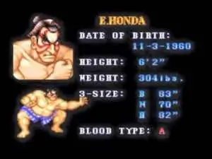 Edmond Honda's Stats