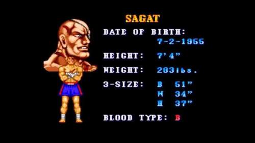 Sagat's Stats
