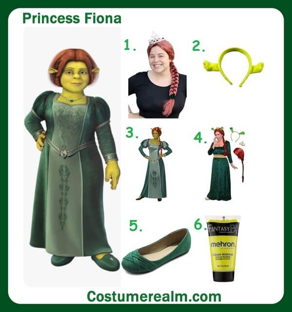 Dress Like Princess Fiona Costume Guide,Diy Princess Fiona From Shrek Hallowen Costume Guide