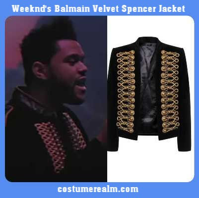 Weeknd's Balmain Velvet Spencer Jacket
