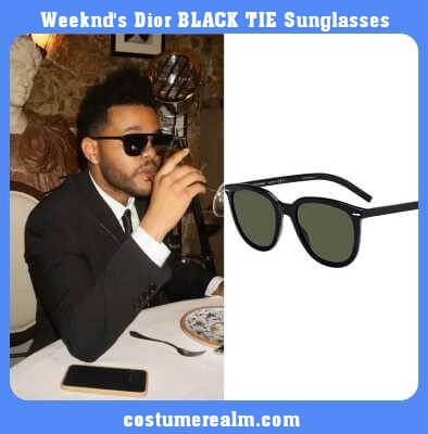 Weeknd's Dior BLACK TIE Sunglasses