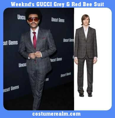Weeknd's GUCCI Grey & Red Bee Suit