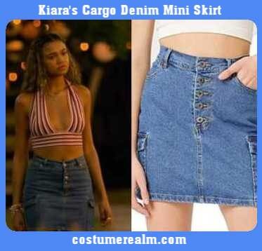 Kiara's Cargo Denim Mini Skirt