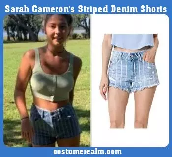 Sarah Cameron's Striped Denim Shorts