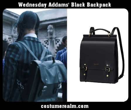 Wednesday Addams' Black Backpack