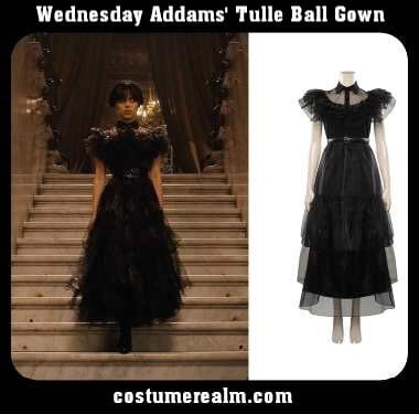 Wednesday Addams' Tulle Ball Gown