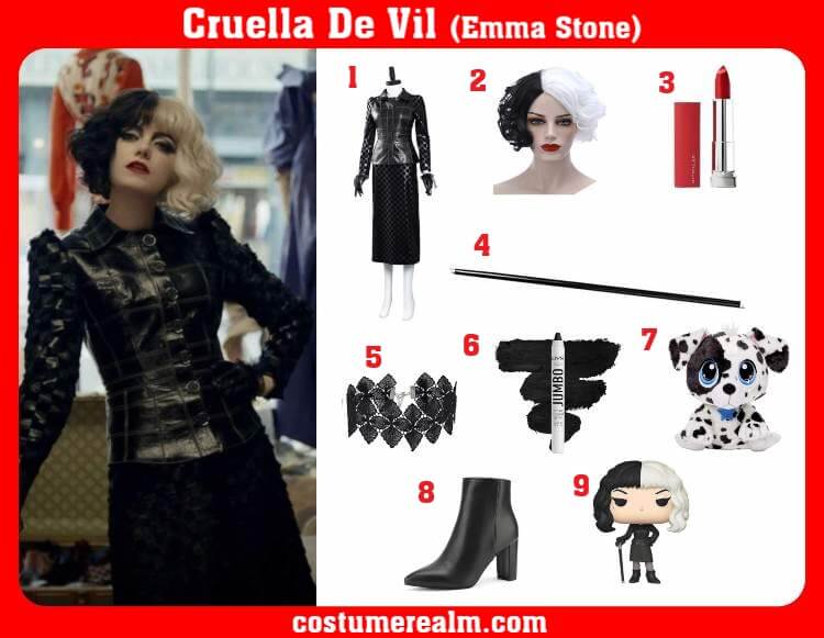 Emma Stone Cruella Costume