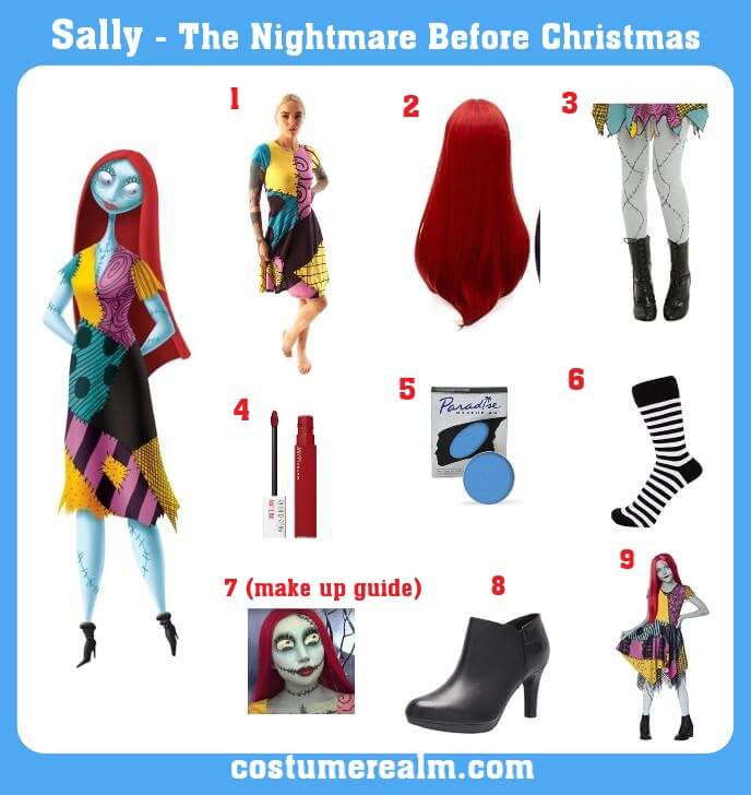 The Nightmare Before Christmas Sally Costume
