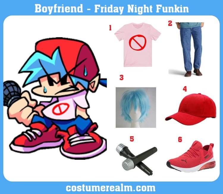Friday Night Funkin Boyfriend Costume