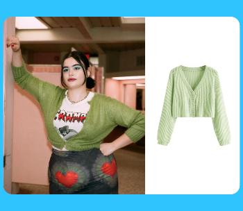 Kat Hernandez's Green Cardigan