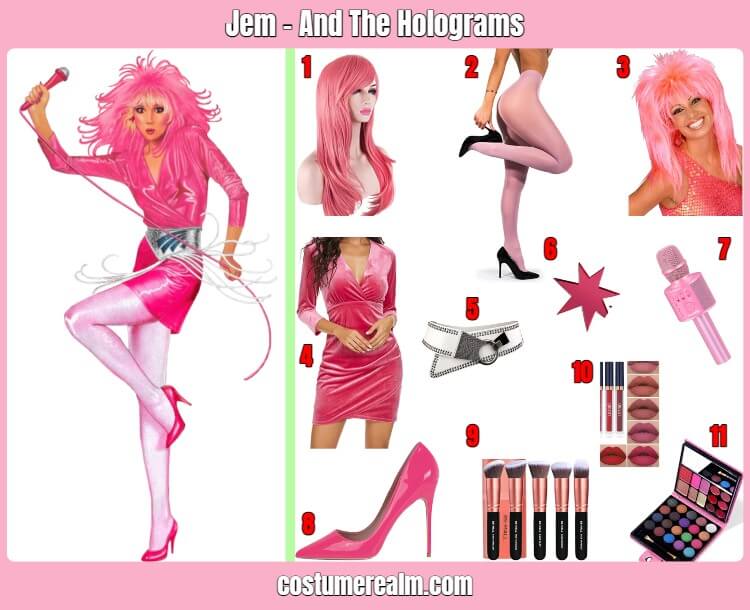 Jem Costume And The Holograms Costume