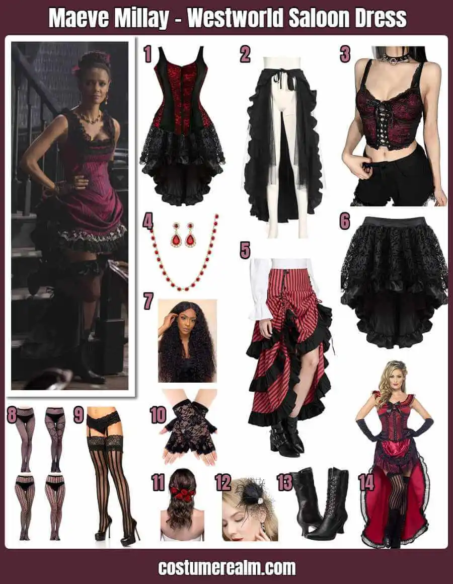 Maeve Millay Westworld Costume Saloon Dress