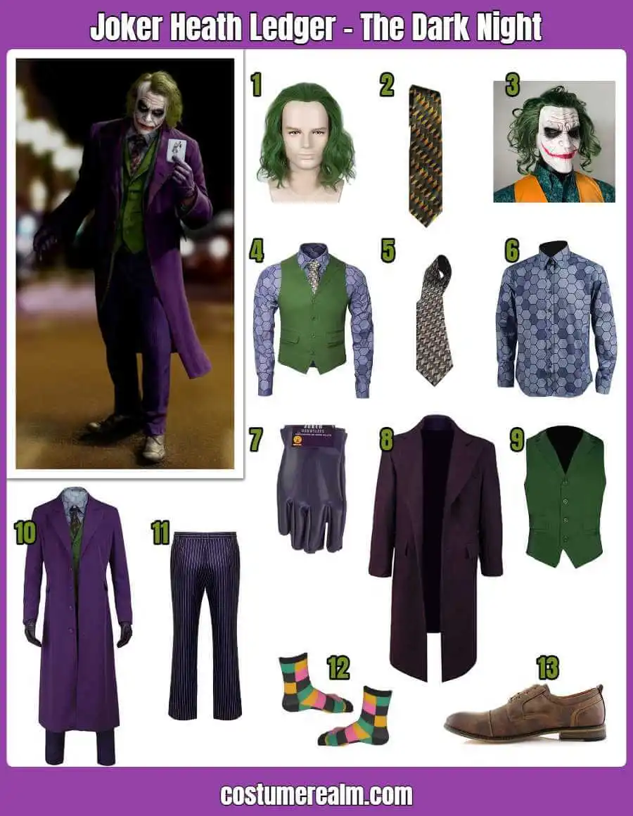 How To Dress Like Joker Heath Ledger Costume Guide For Cosplay & Halloween