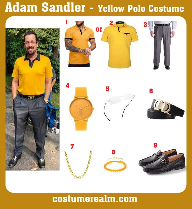 Adam Sandler Yellow Polo Costume