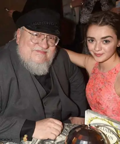 George R. R. Martin and Maisie Williams