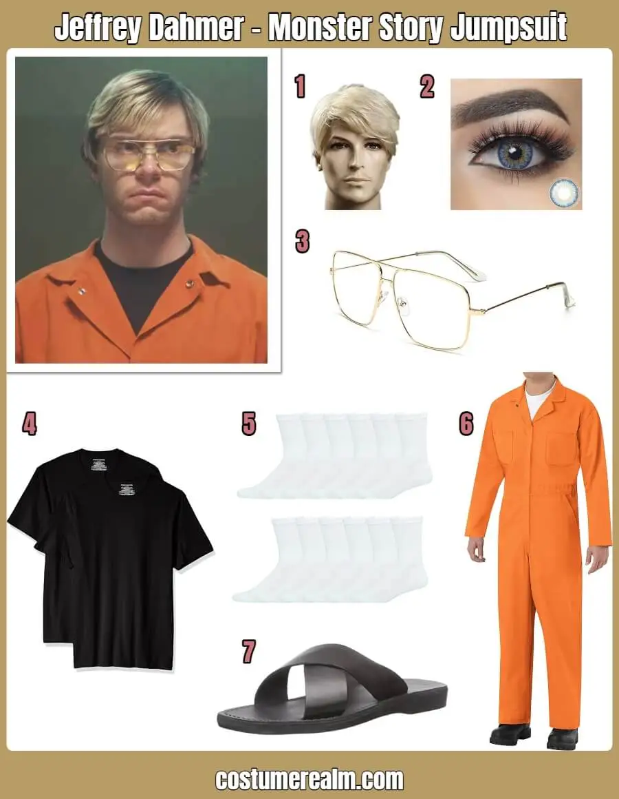 Jeffrey Dahmer Monster The Jeffrey Dahmer Story Prison Orange Jumpsuit Costume