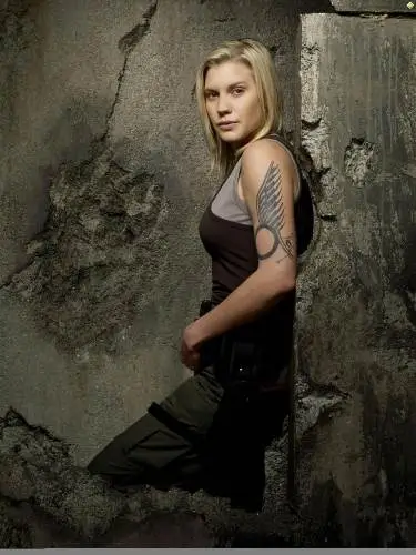 Kara Thrace's Tattoo as Seen from a Profile View