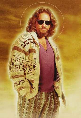 Lebowski in his iconic sweater