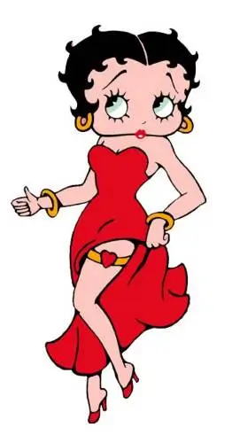 Betty Boop in her iconic red dress