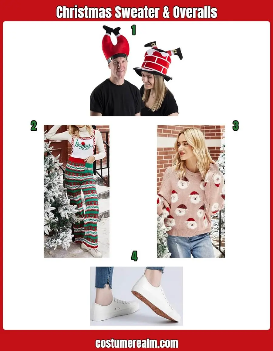 Christmas Sweater & Overalls Outfits