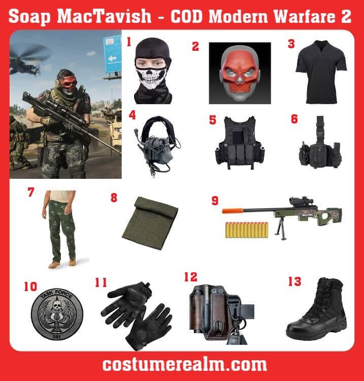Cod Modern Warfare Soap Costume