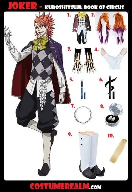 Kuroshitsuji Joker Costume