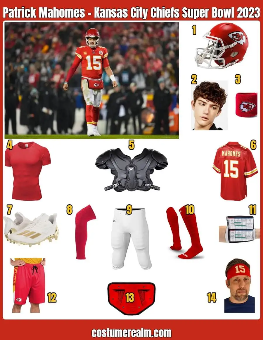 Patrick Mahomes Kansas City Chiefs Super Bowl 2023 Costume