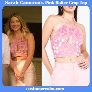 Sarah Cameron's Pink Halter Crop Top