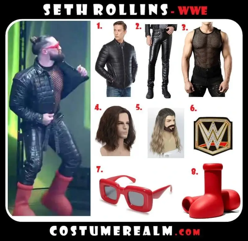 Seth Rollins red Boots Outfits - Seth Rollins Boots Shoes