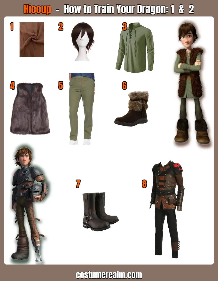Hiccup Horrendous Haddock How to Train Your Dragon 1 -2 Costume