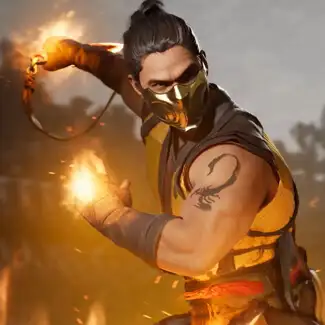 Scorpion cosplay from Mortal Kombat