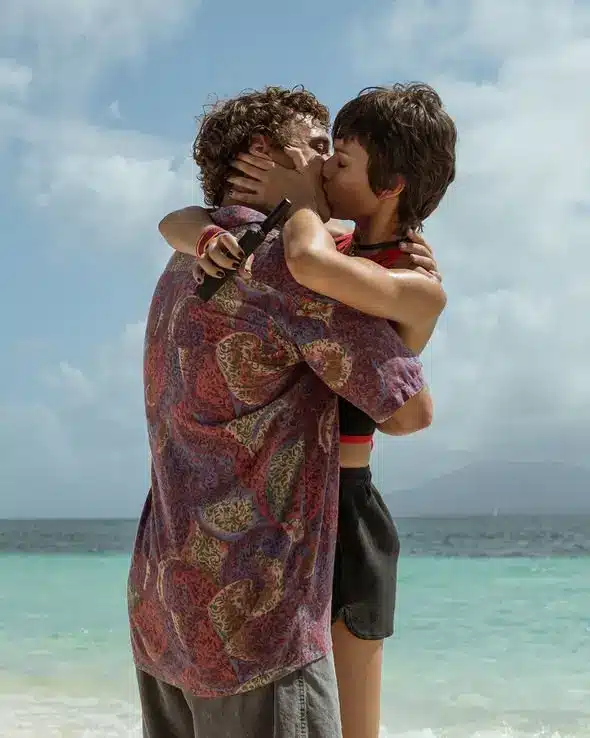 Tokyo and Rio from Money Heist together, showing their distinct looks for the couples Halloween costume idea