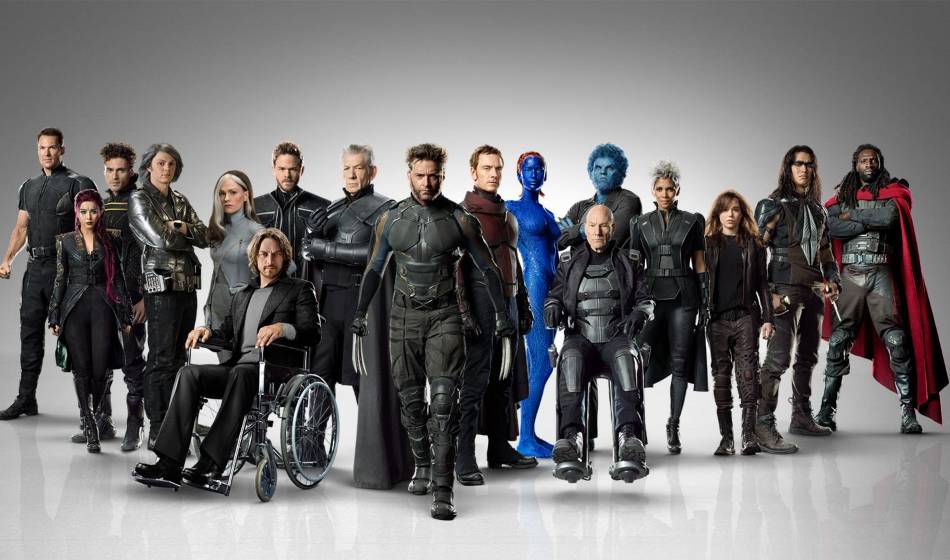 Group of X-Men characters in Halloween costumes illustrating ensemble group ideas including Psylocke alongside other X-Men characters