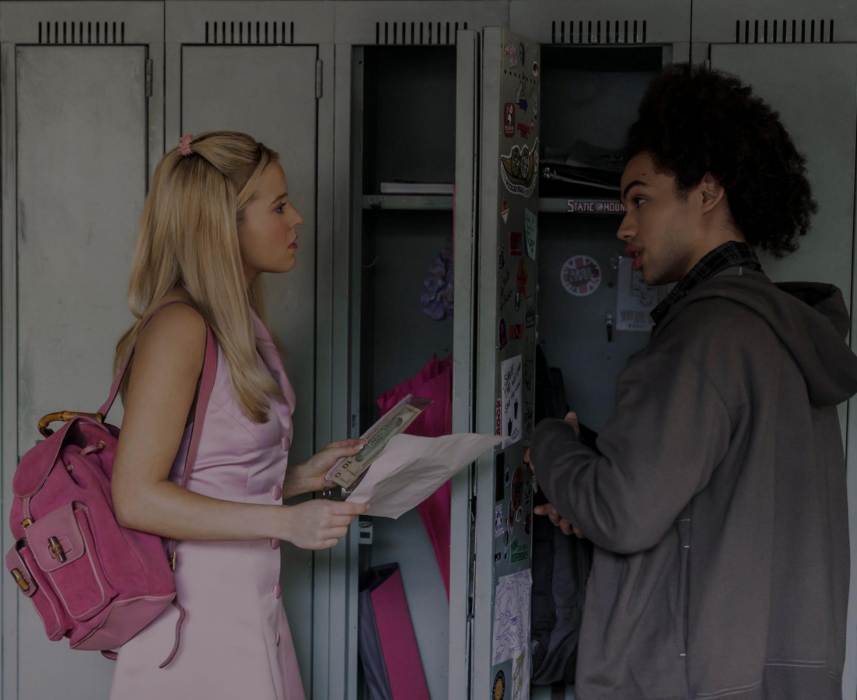 Elle Woods and Miles from Elle 2026 at Rainier West High School for a group Halloween costume idea
