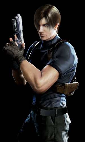 Leon Kennedy full body tactical costume reference showing fur jacket and gear