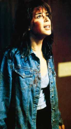 Sidney Prescott's bloodied denim jacket from the climax of Scream, reference for the group costume section