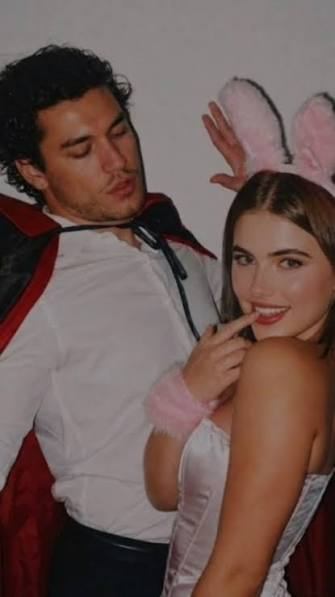Garrett Graham and Hannah Wells from Off Campus together, group reference image for the Halloween costume