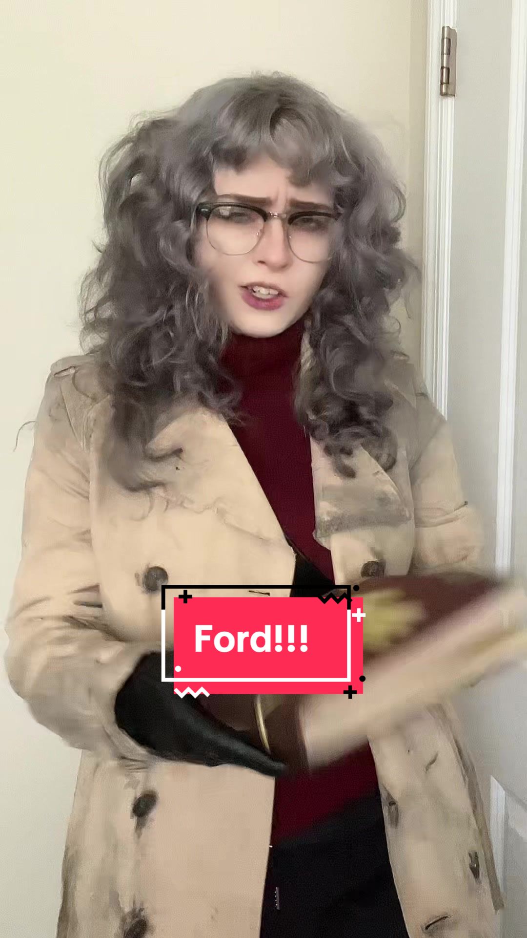 I curled my hair for this 🤣🤣🤣 #stanfordpines #gravityfallscosplay #cosplay #fordpinescosplay